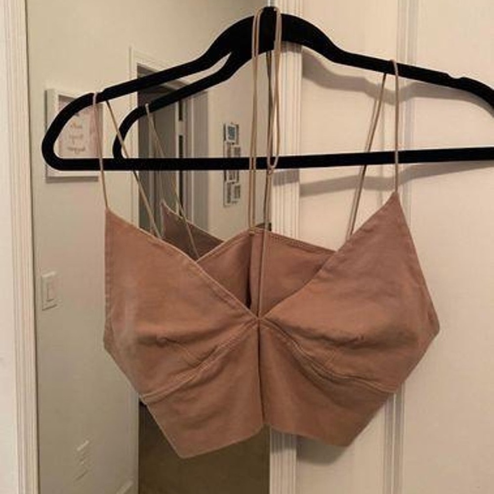 brown crop top